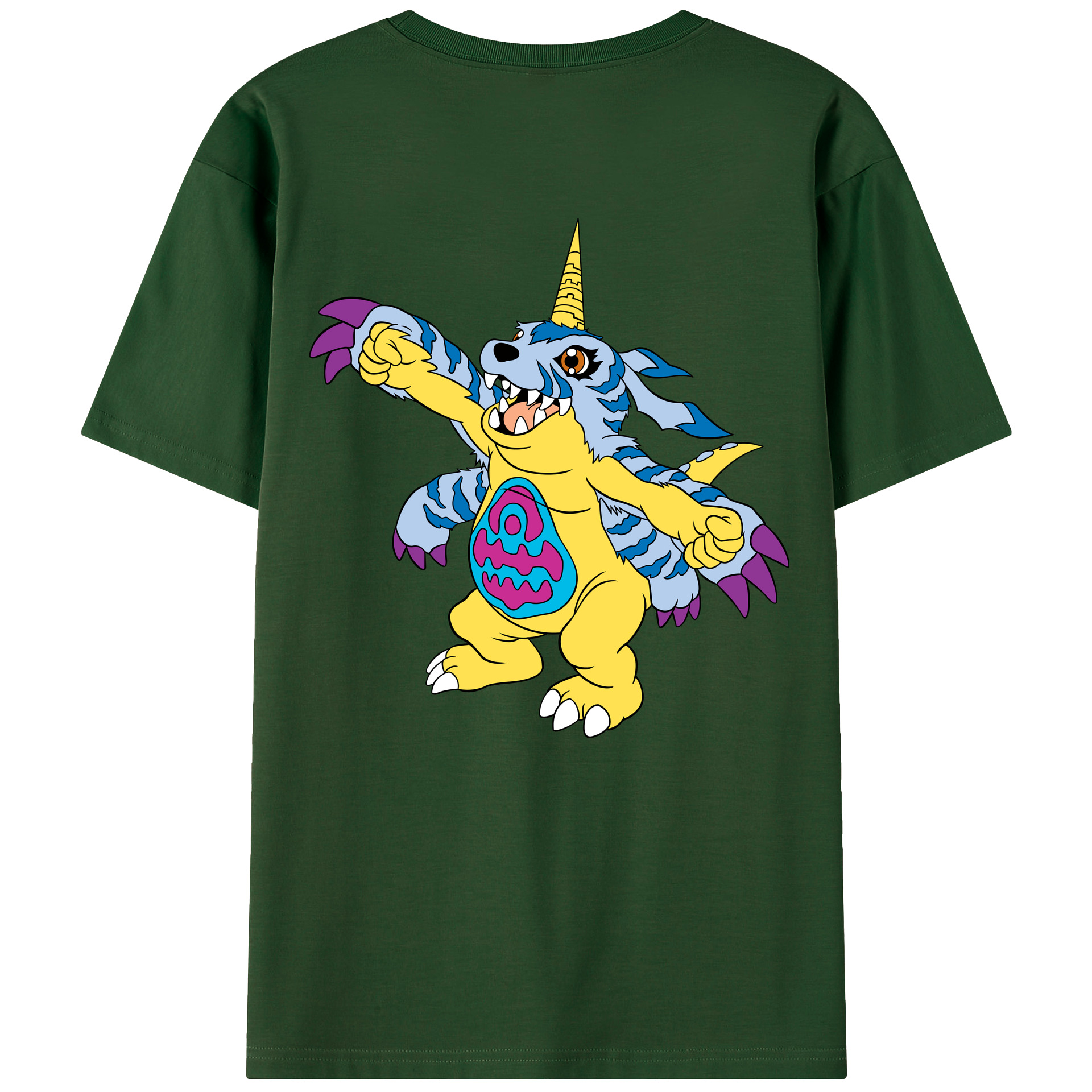 （画像用） Digimon デジタルモンスター/デジモン 綿100％半袖Tシャツ（背面プリント）